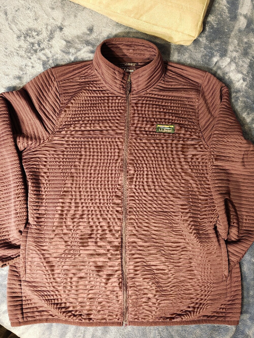L.l. Bean Women's Airlight Knit Full-Zip Fleece Soft Jacket Size XL EUC